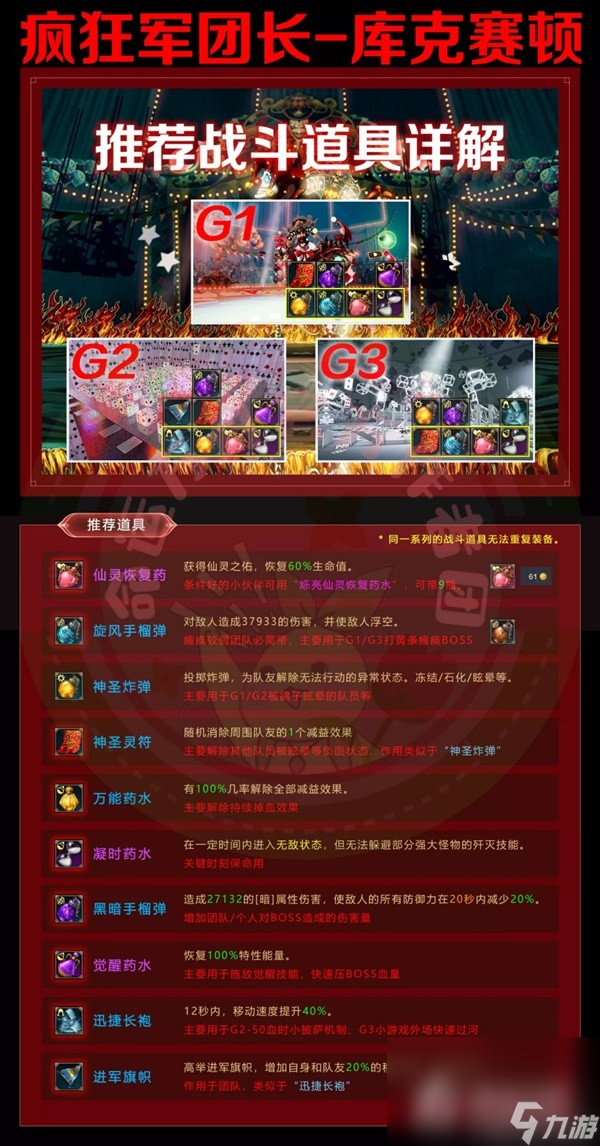 《命运方舟》疯狂军团长副本战斗道具推荐