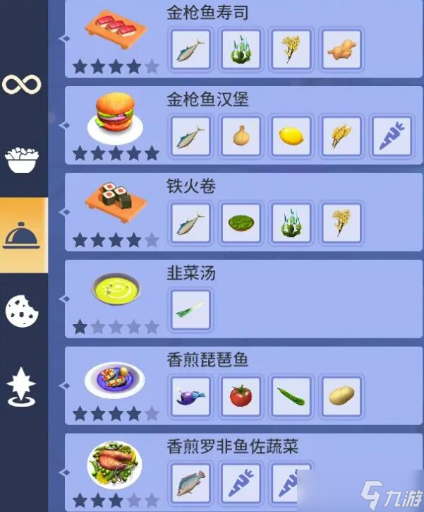 迪士尼梦幻星谷主菜食谱大全
