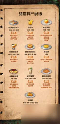 明日之后甜橙可以做什么食物 明日之后甜橙食谱大全