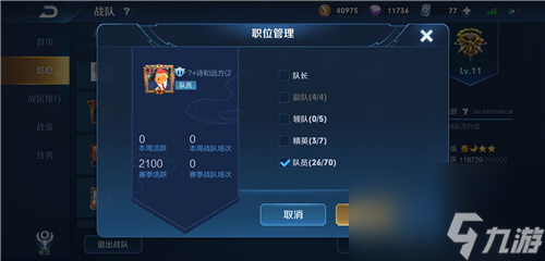 职位区别详解 王者荣耀领队和精英副队哪个好