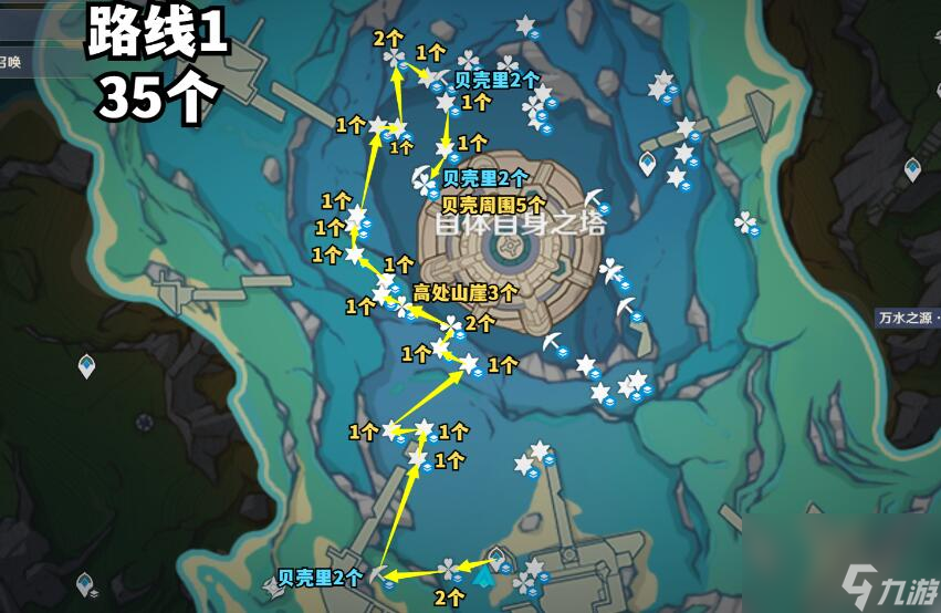 原神初露之源收集路線