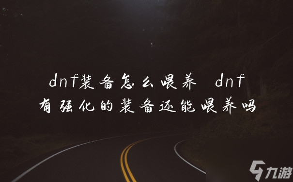 dnf裝備怎么喂養(yǎng) dnf有強(qiáng)化的裝備還能喂養(yǎng)嗎