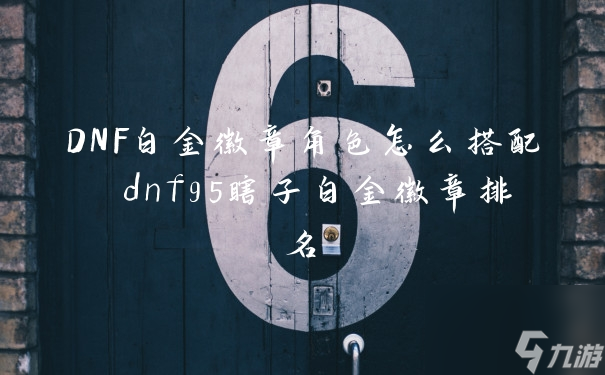 DNF白金徽章角色怎么搭配 dnf95瞎子白金徽章排名