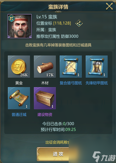《斗破千军》攻略1-22级蛮族资源掉落整理