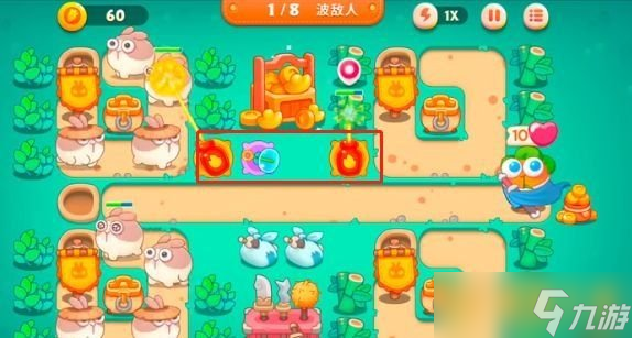 《保卫萝卜4》卧兔藏龙第14关全清金萝卜打法，怎么快速过关