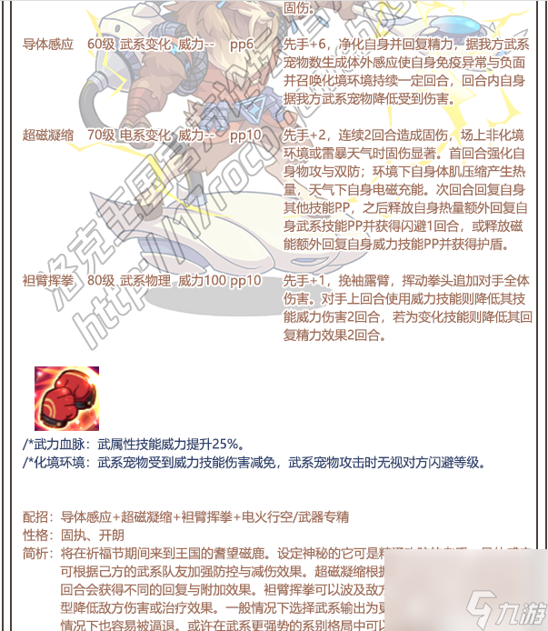 洛克王国耆望磁鹿技能表是什么 洛克王国耆望磁鹿介绍一览