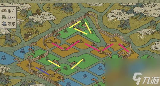 江南百景图绍兴府桥梁怎么摆放