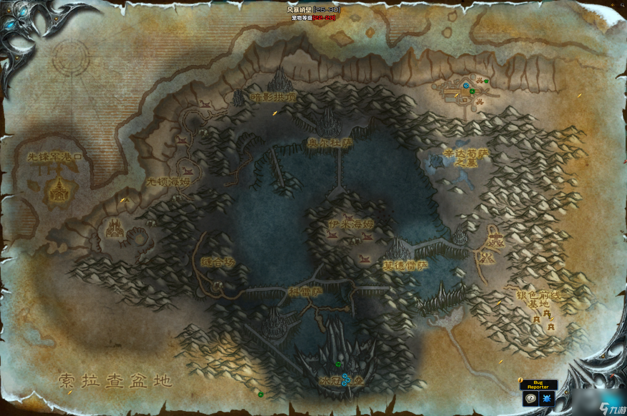 魔兽世界地理位置图（魔兽世界高图斯在哪里）