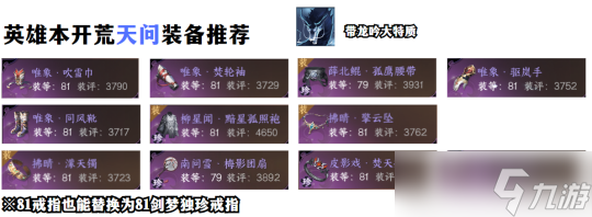 逆水寒手游备战英雄镜天阁 全职业最新装备搭配推荐