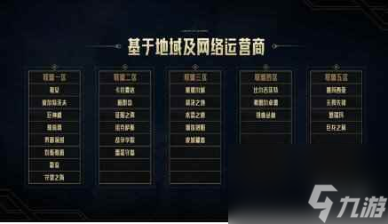 单机攻略《lol》合区计划一览