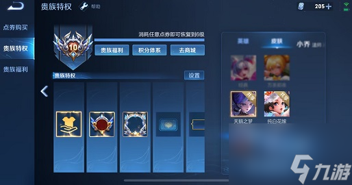 王者荣耀贵族1至10价格表