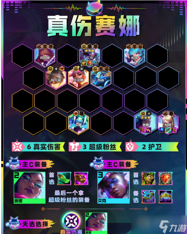 《金铲铲之战》真伤赛娜玩法介绍