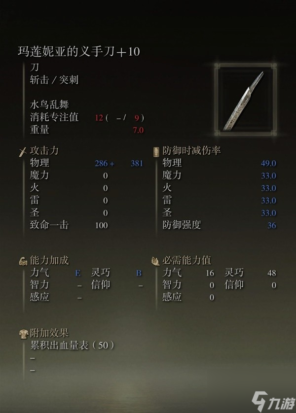 《艾尔登法环》感应补正及自带出血武器图鉴 出血武器获取方法一览