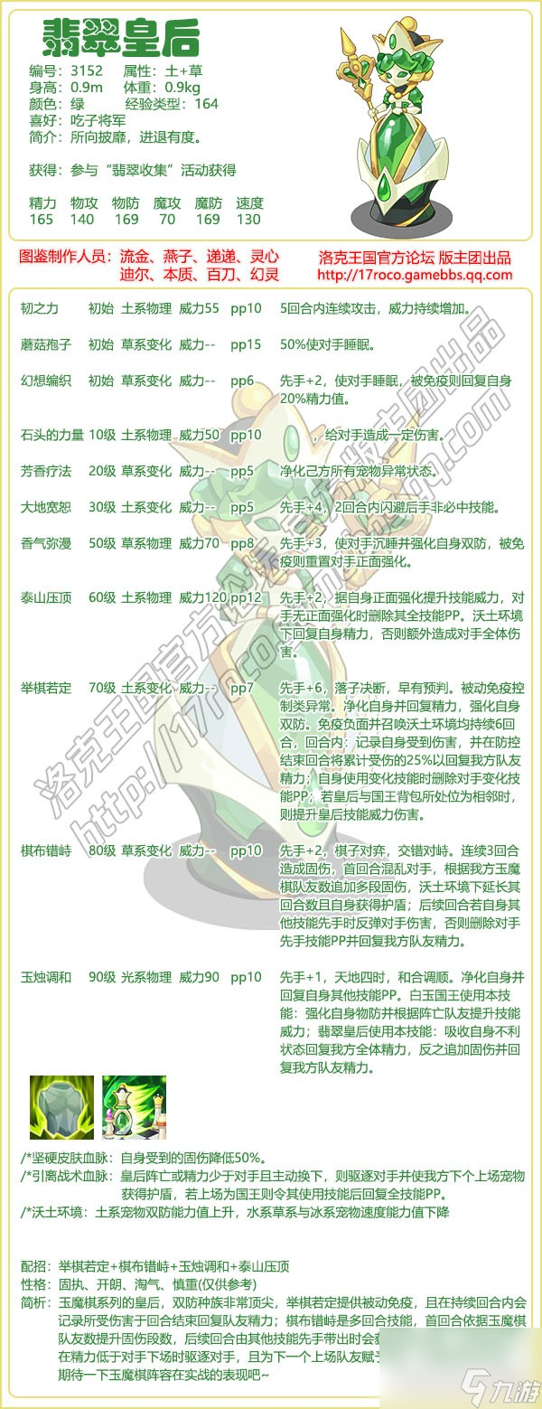 洛克王国翡翠皇后技能表图鉴-翡翠皇后怎么样/厉害吗