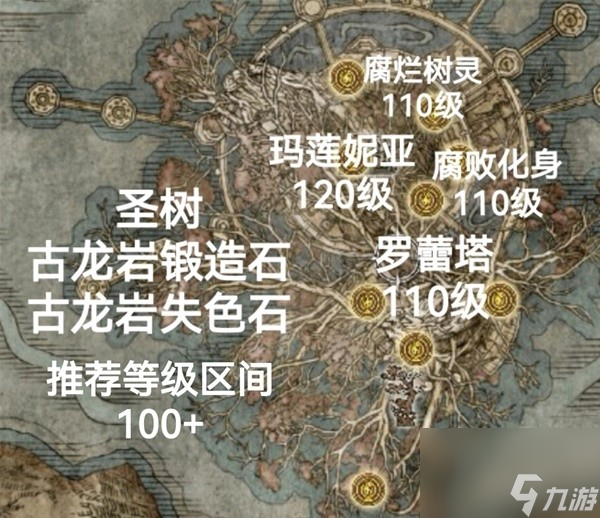 《艾尔登法环》全地图区域推荐等级分享