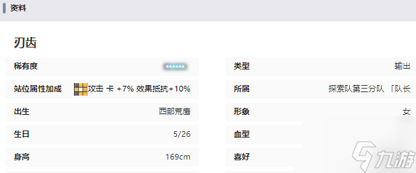 交错战线刃齿角色介绍 具体一览