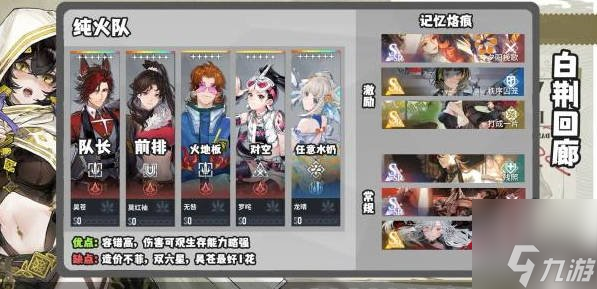 白荆回廊阵容搭配推荐 最强平民开荒队伍搭配