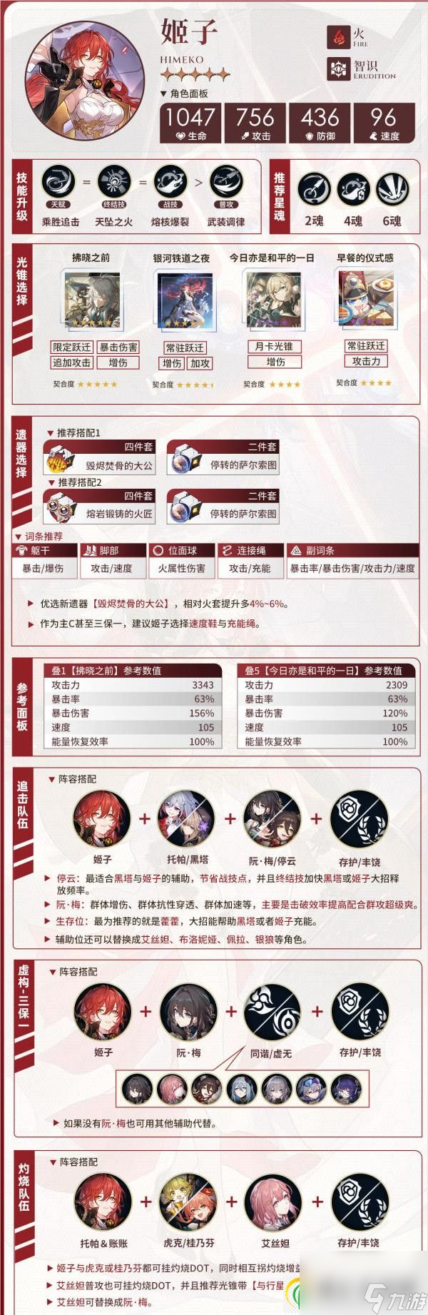 崩坏星穹铁道虚构叙事强力角色养成一图流 银枝姬子黑塔培养攻略
