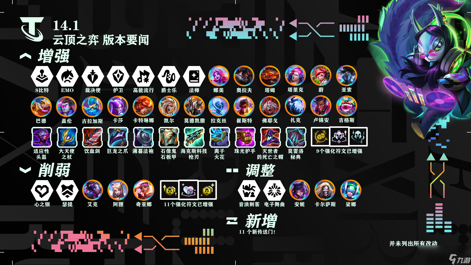 云顶之弈14.1赛季之星改动介绍