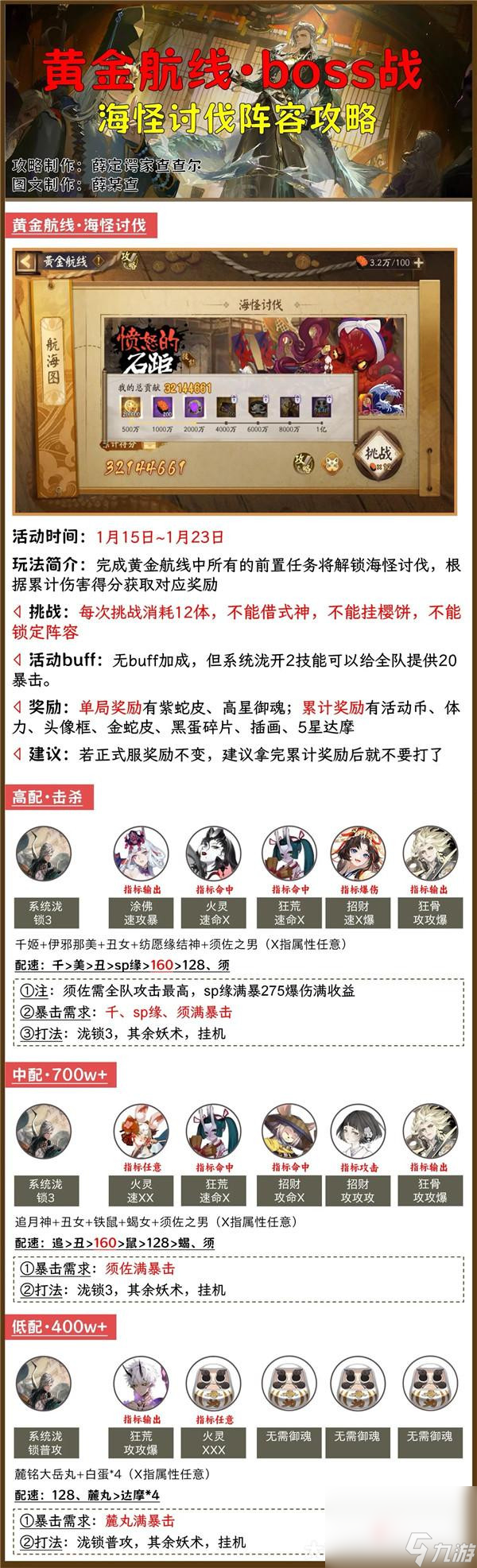 《阴阳师》海怪讨伐愤怒的石距阵容搭配攻略