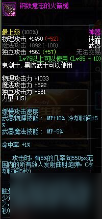 dnf吉赛尔的电锯属性介绍（dnf鬼剑士经典武器盘点）