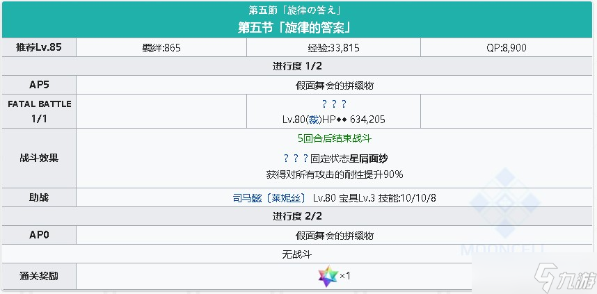 《FGO》淑女莱妮丝事件簿主线关卡第五节攻略