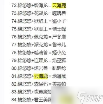 《幻兽帕鲁》云海鹿推荐词条
