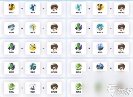 幻兽帕鲁浪刃武士配种公式一览