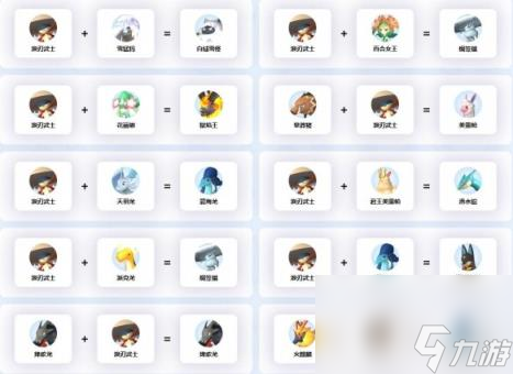 幻兽帕鲁浪刃武士配种公式一览