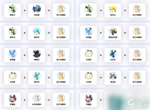 《幻兽帕鲁》君王美露帕配种公式一览