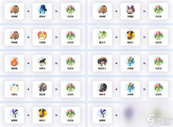 《幻兽帕鲁》花冠龙配种公式一览