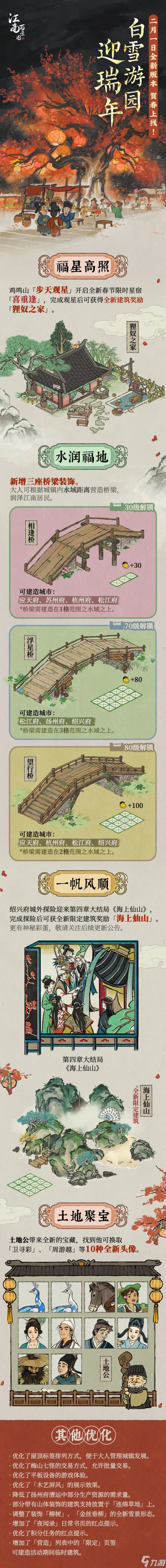 国风模拟经营放置游戏《江南百景图》全新版本将于2月1日进行更新