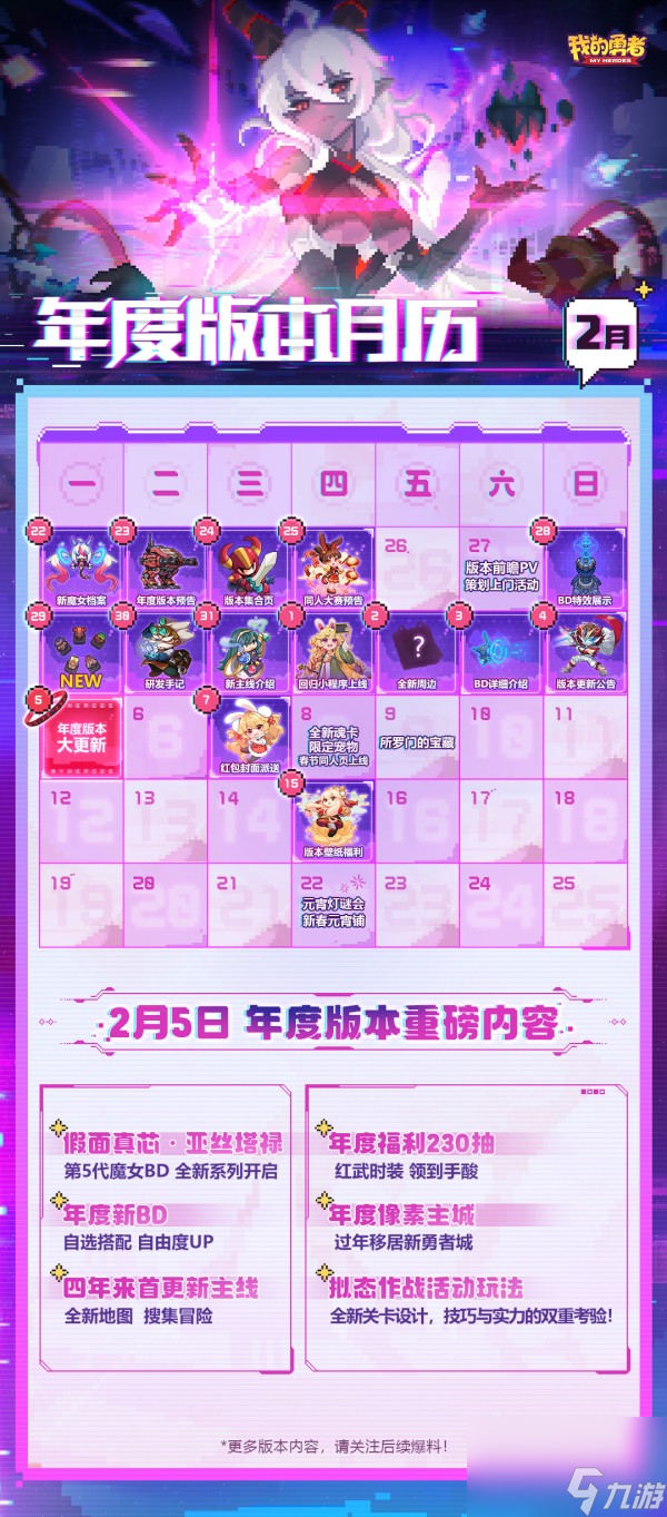 BD流派構(gòu)筑游戲《我的勇者》重返勇者城版本將于2月5日進行更新