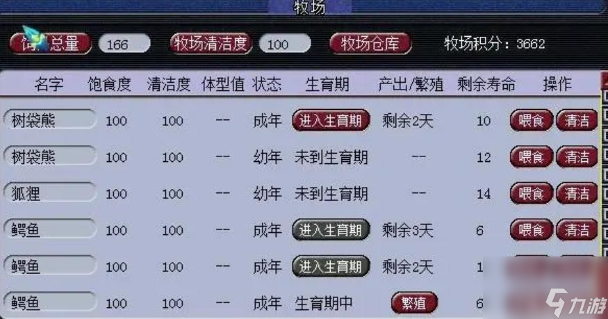梦幻西游牧场收入表是什么样的？