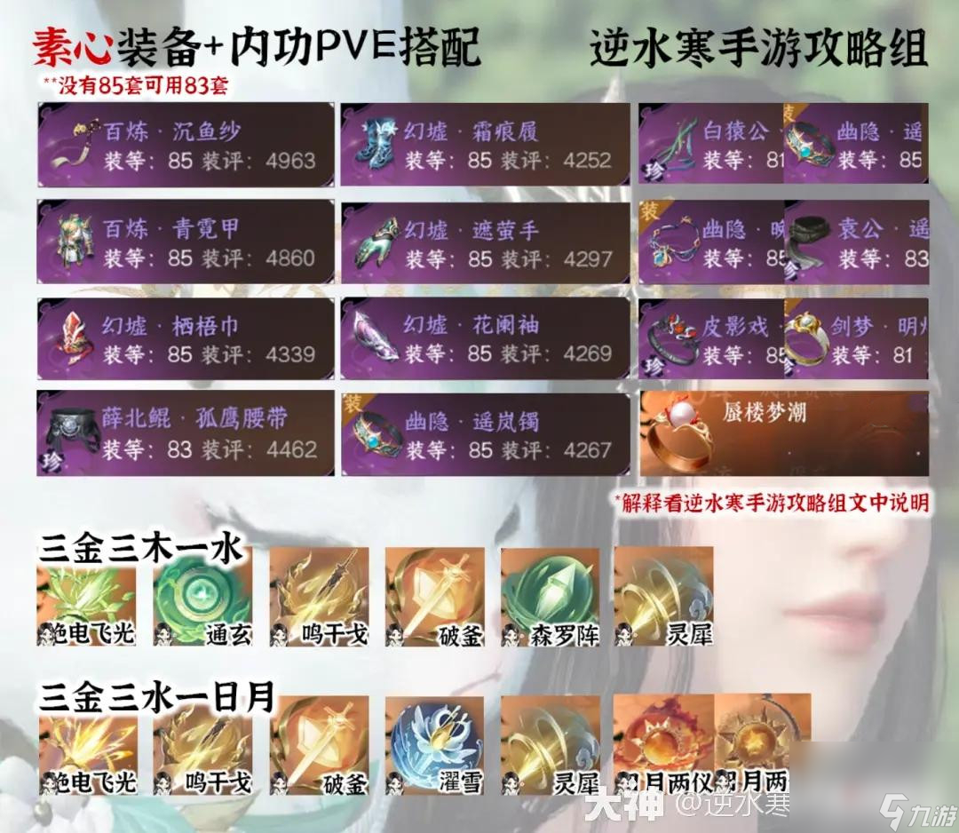 《逆水寒手游》1.2.3素問內(nèi)功裝備搭配攻略