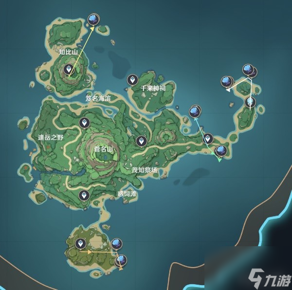 《原神》八重神子培养攻略 海灵芝采集路线