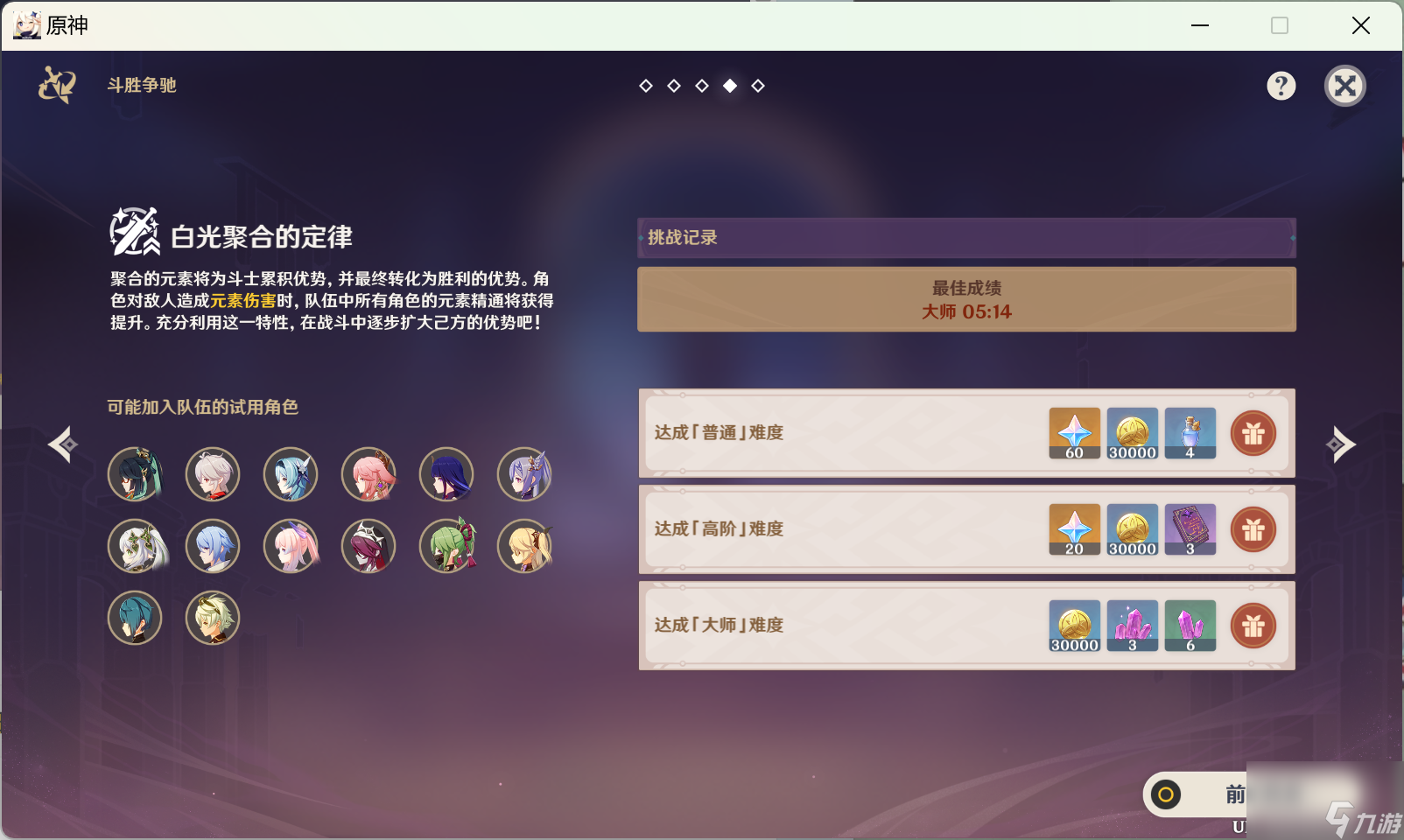 原神斗勝爭馳第四天陣容怎么搭配,原神斗勝爭馳第四天陣容推薦