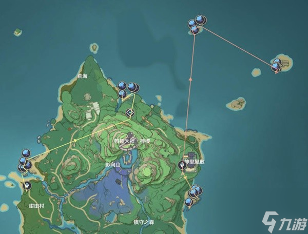 《原神》八重神子培养攻略 海灵芝采集路线