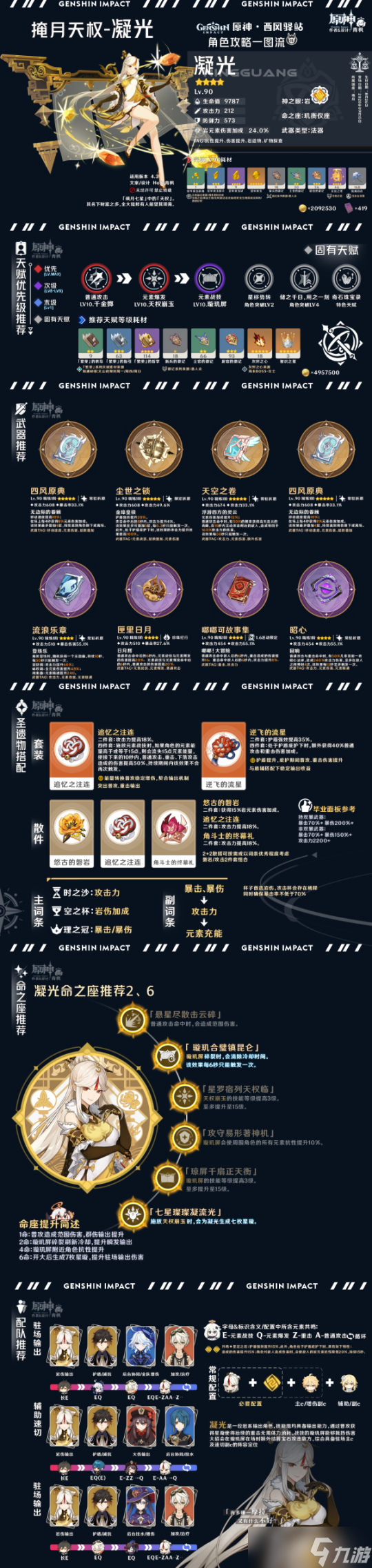 【<a id='link_pop' class='keyword-tag' href='https://www.9game.cn/yuanshen/'>原神</a>】V4.4角色攻略 | 「凝光」一图流丨角色解析攻略