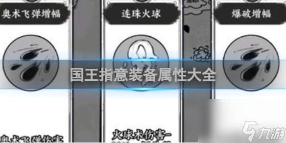 國王指意裝備屬性大全