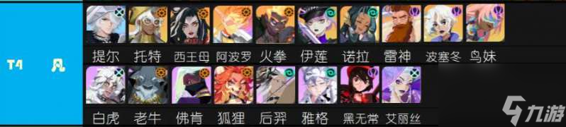 众神派对角色天梯榜