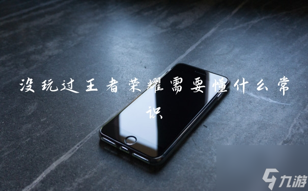 没玩过王者荣耀需要懂什么常识