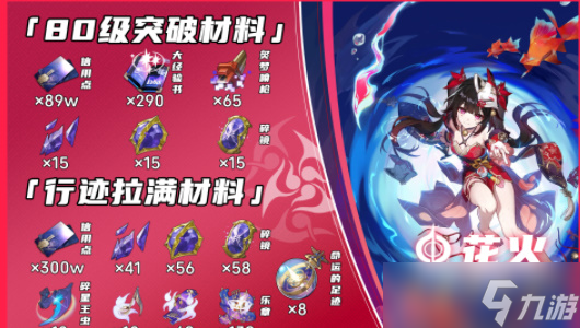 花火升级材料一览