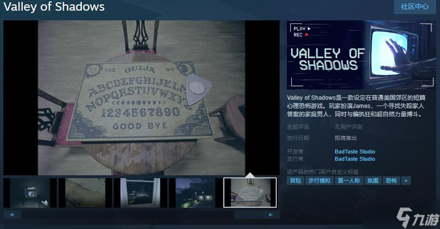 短篇脸色恐怖游戏《Valley of Shadows》Steam页面上线