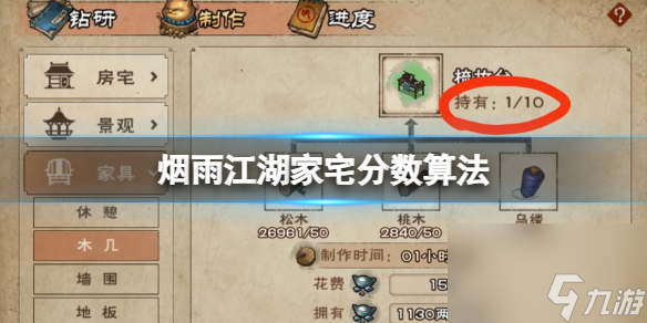 烟雨江湖家宅分数算法