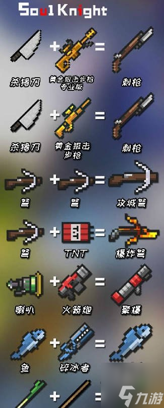 元氣騎士武器合成表大全 最新2024全武器合成公式