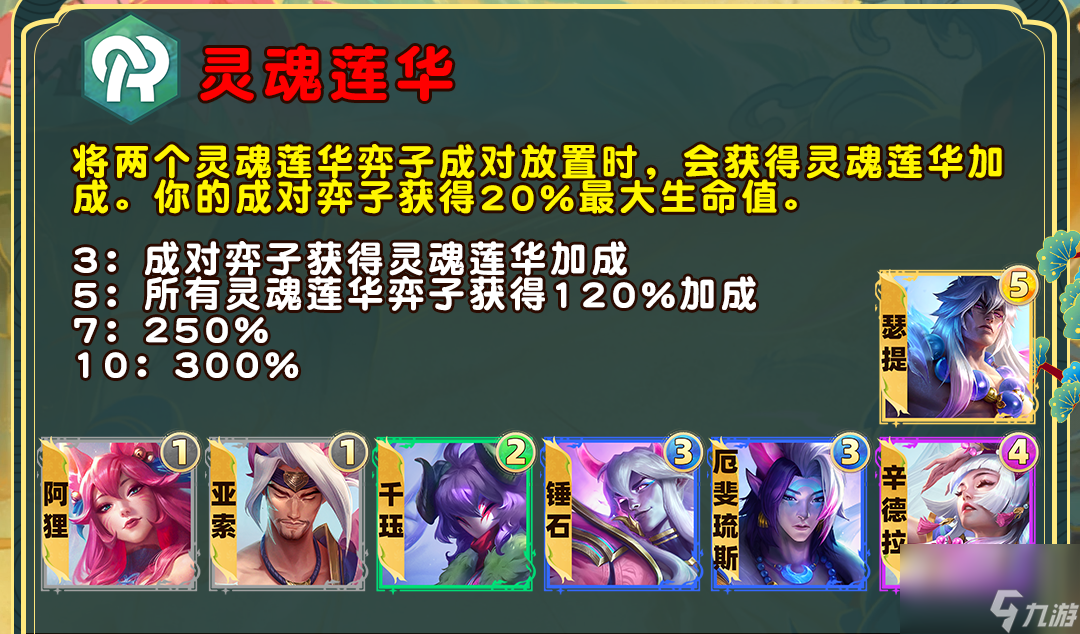 金铲铲之战S11灵魂莲华羁绊怎么样