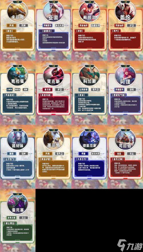 云顶之弈s11羁绊全览图