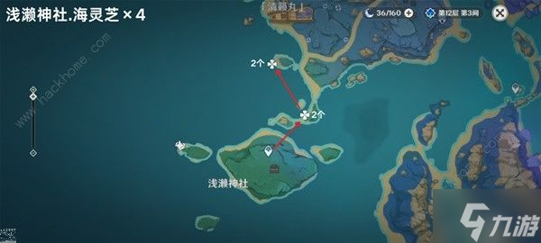 原神4.5海灵芝采集路线图 4.5版本海灵芝采集图示一览