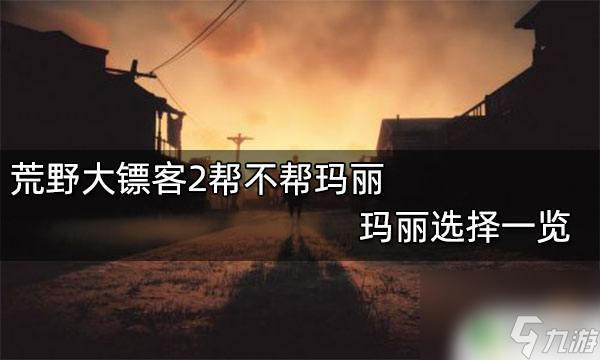 荒野荒野大鏢客2幫瑪麗 荒野大鏢客2瑪麗選擇一覽